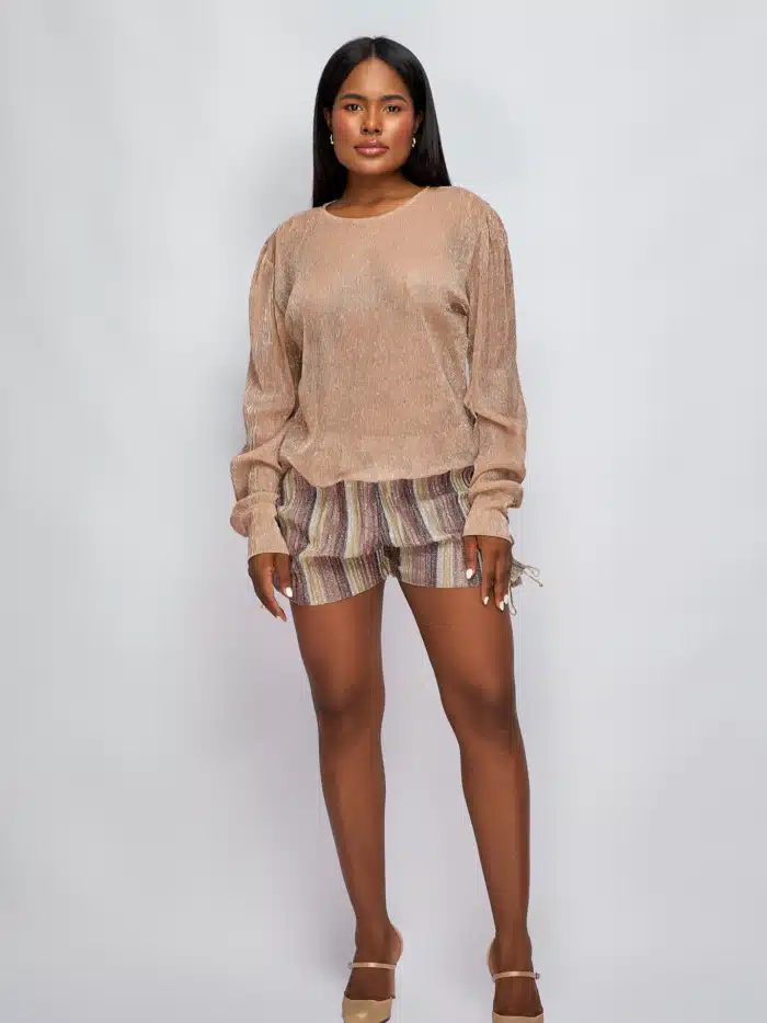 SET BROW MESH BRILLO TOP Y SHORT